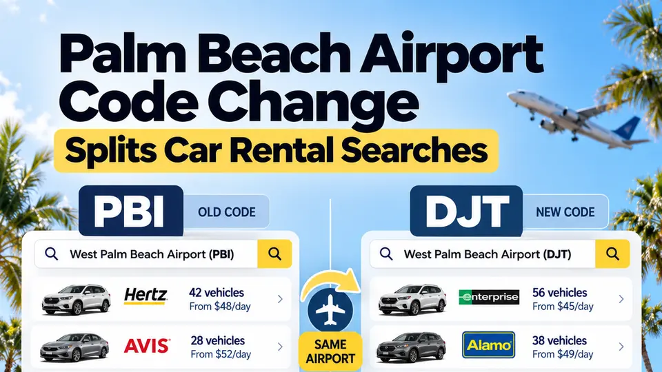 Palm Beach Airport Code Change Splits Car Rental Searches