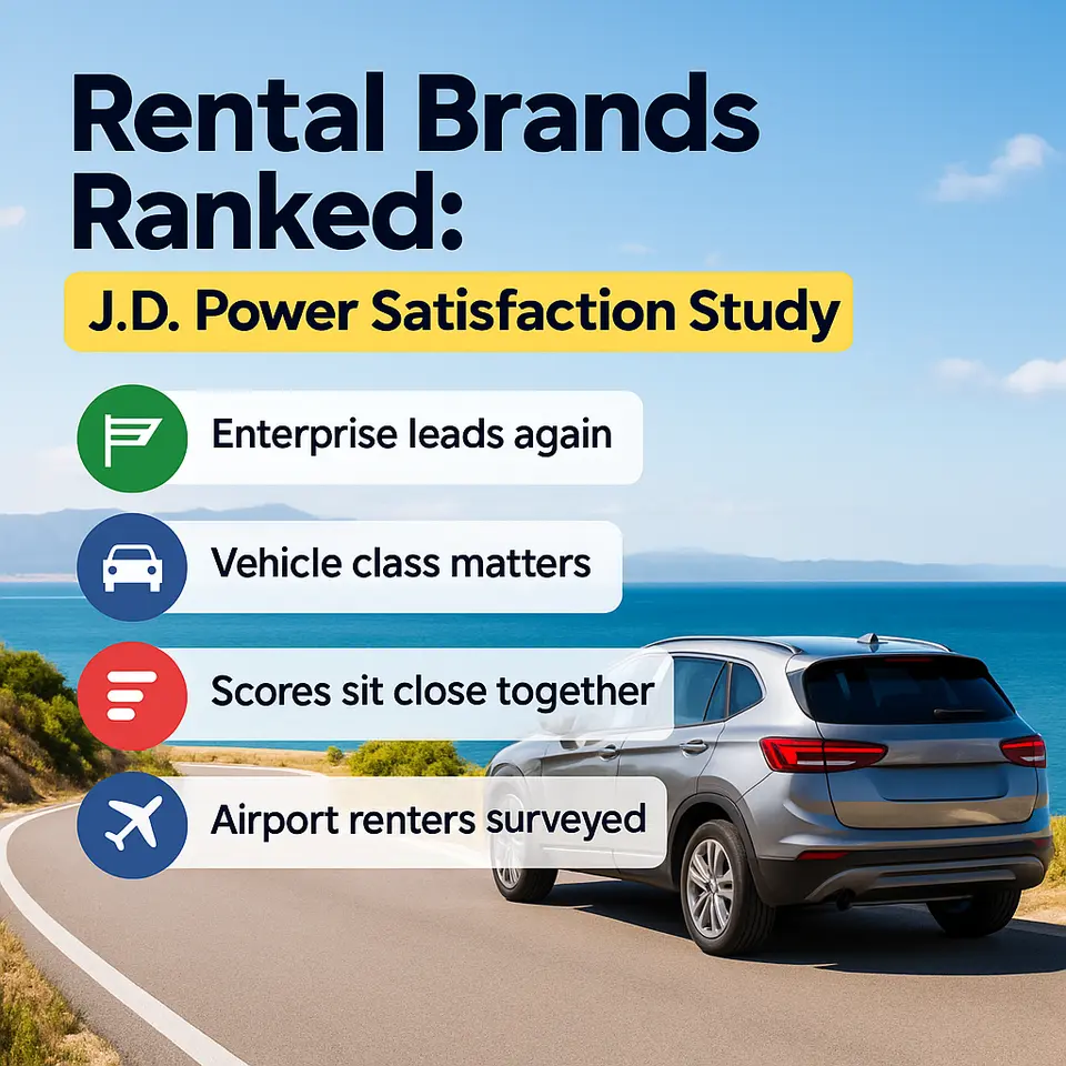 Which Rental Car Brands Ranked Highest in J.D. Power 2026?