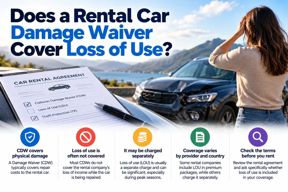 Does a Rental Car Damage Waiver Cover Loss of Use?